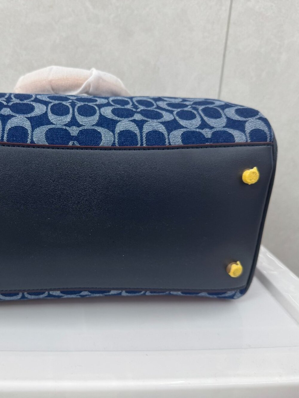 Coach Rowan Satchel Bag In Signature Denim Canvas NWT CY699 - Picture 3 of 7